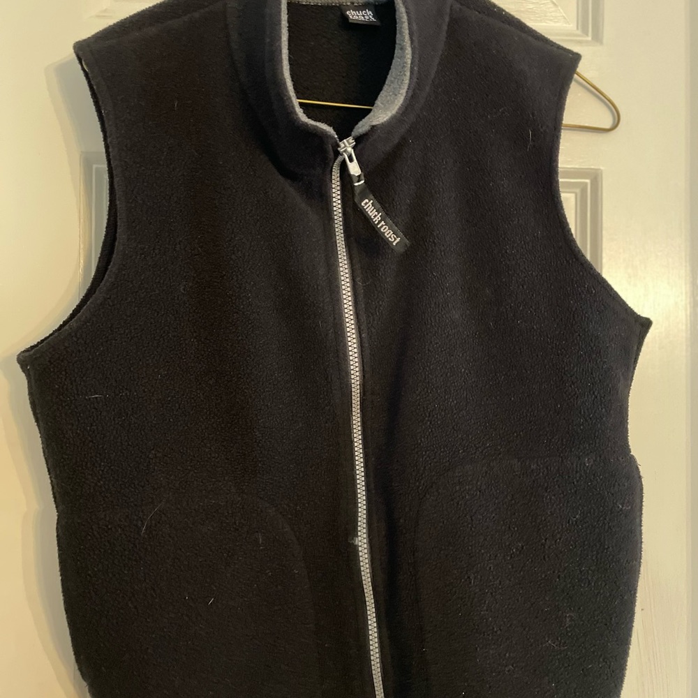 Unisex Black Chuck Roast Fleece Vest